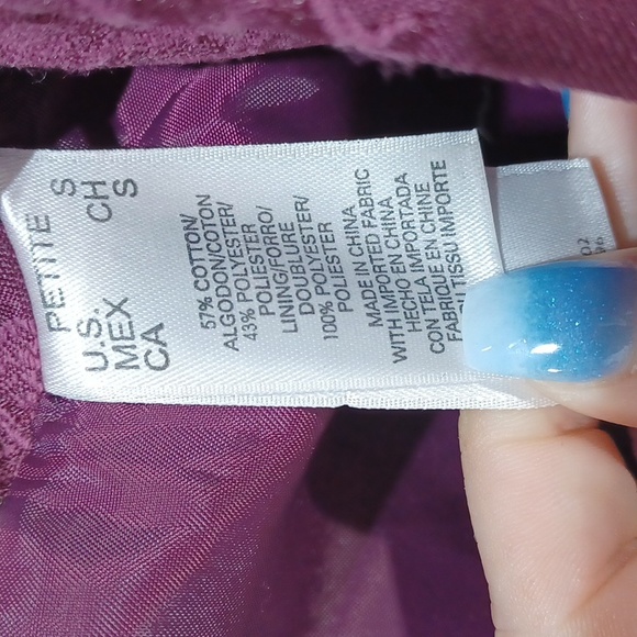 First Issue Size S Purple/Pink Floral Tone on Tone Jacket Coat - Picture 4 of 9